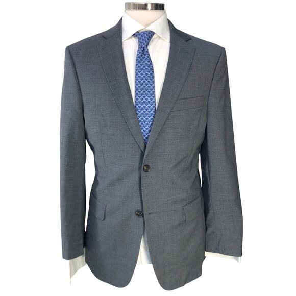 Ralph Lauren Mens Size 38R Suit 2 Piece Drop 6 Micro Check Gray Stretch 2 Button - Picture 14 of 16